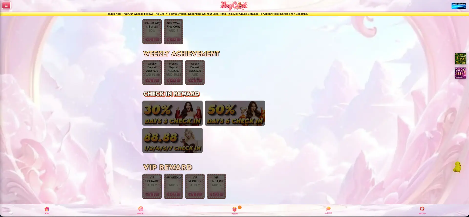 Bonuses and promotions at HeyCunt casino HeyCunt casino promotions and bonus lobby